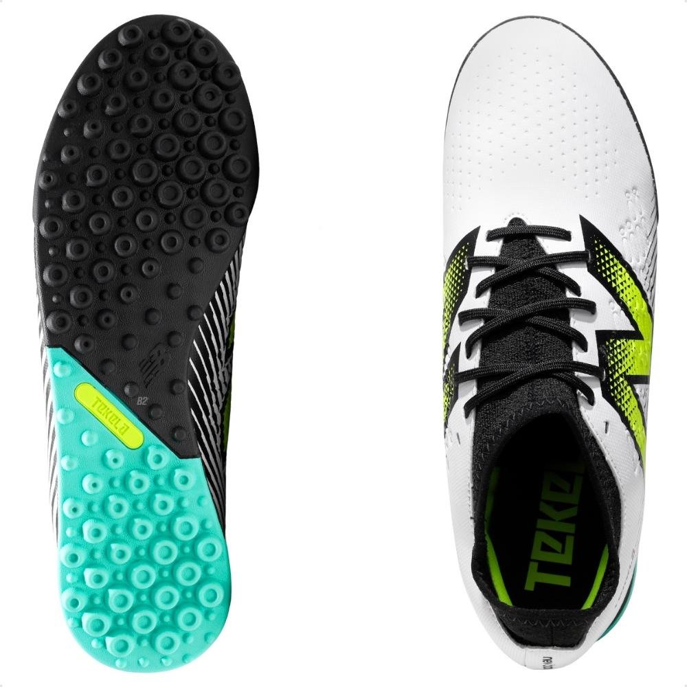 Chuteira Society New Balance Tekela Magique Tf V4+ Unissex Branco/Preto 3