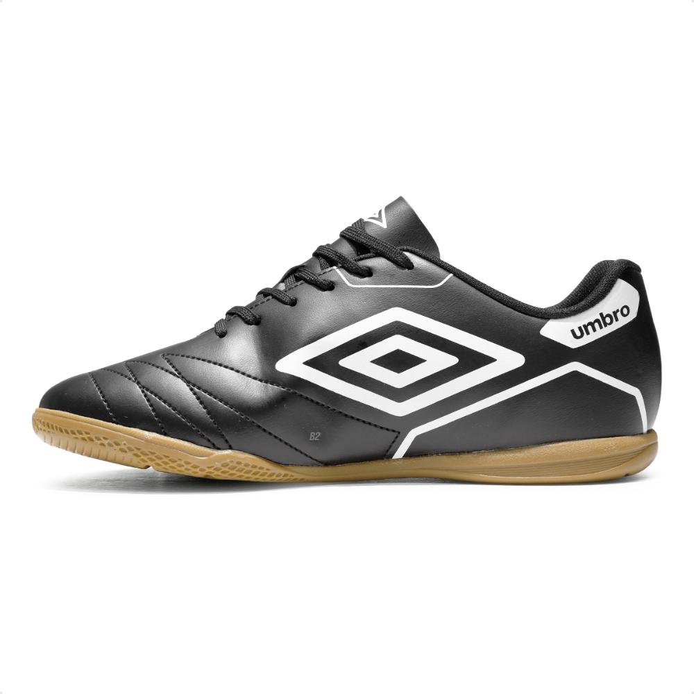 Chuteira Futsal Umbro Manchester Masculina Preto/Branco 2