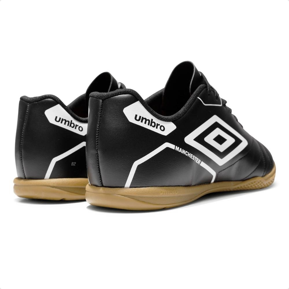 Chuteira Futsal Umbro Manchester Masculina Preto/Branco 4