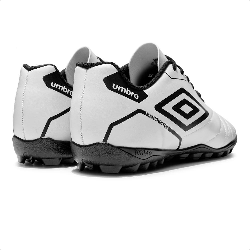 Chuteira Society Umbro Manchester Masculina Branco/Preto 4