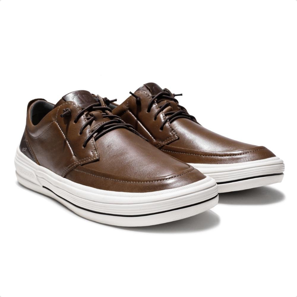 Sapatênis Democrata Clay Masculino Marrom/Branco 3