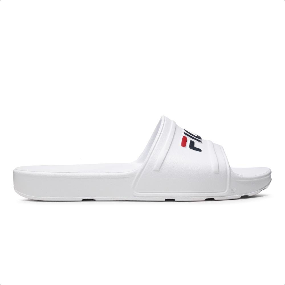 Chinelo Fila Sleek Slide Masculino Branco/Marinho 2