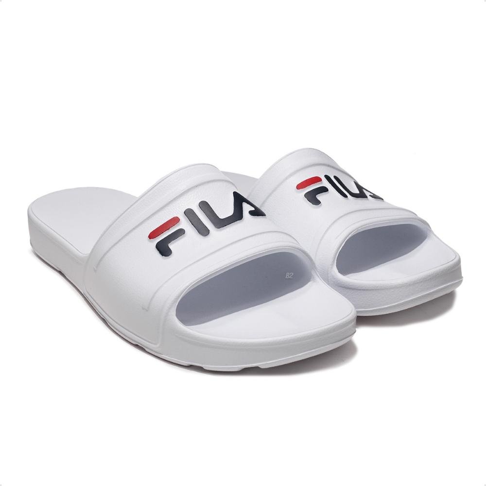 Chinelo Fila Sleek Slide Feminino Branco/Marinho 5