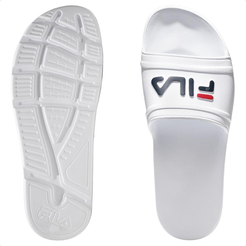 Chinelo Fila Sleek Slide Feminino Branco/Marinho 7