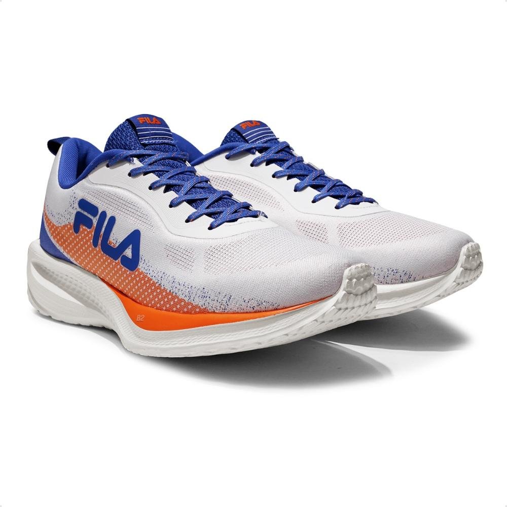 Tênis Fila Efecto 2 Masculino Branco/Azul/Laranja 3