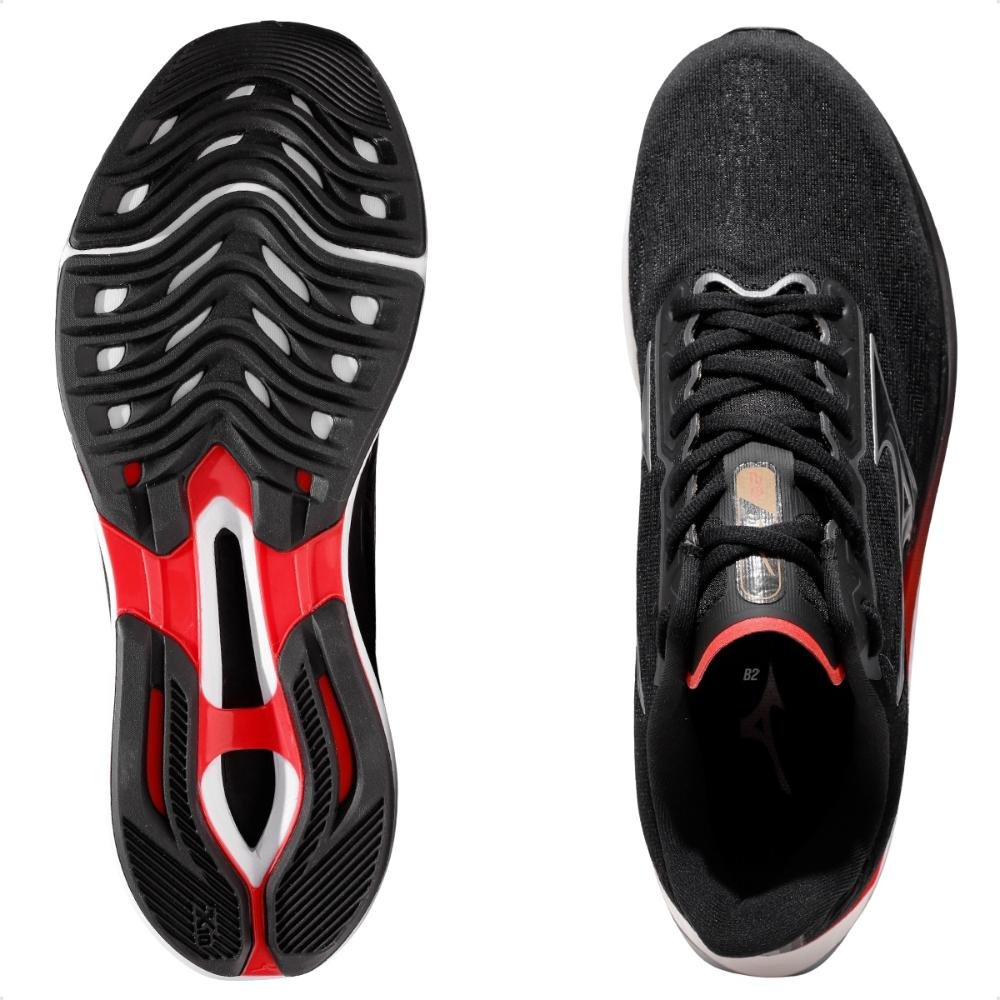 Tênis Mizuno Wave Creation 26 Feminino Preto/Vermelho 6