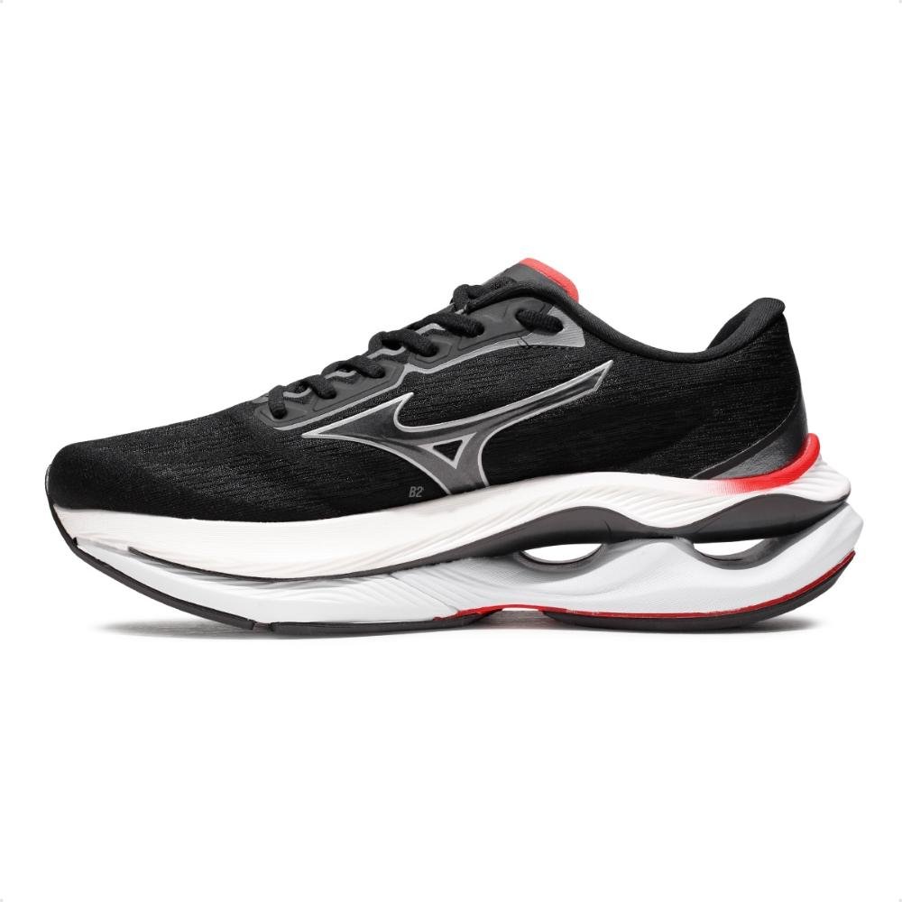 Tênis Mizuno Wave Creation 26 Feminino  Preto/Vermelho 2