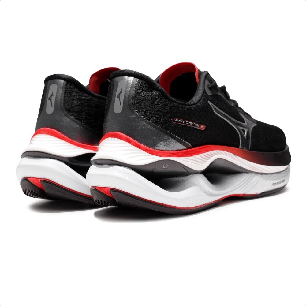 Tênis Mizuno Wave Creation 26 Feminino  Preto/Vermelho 5