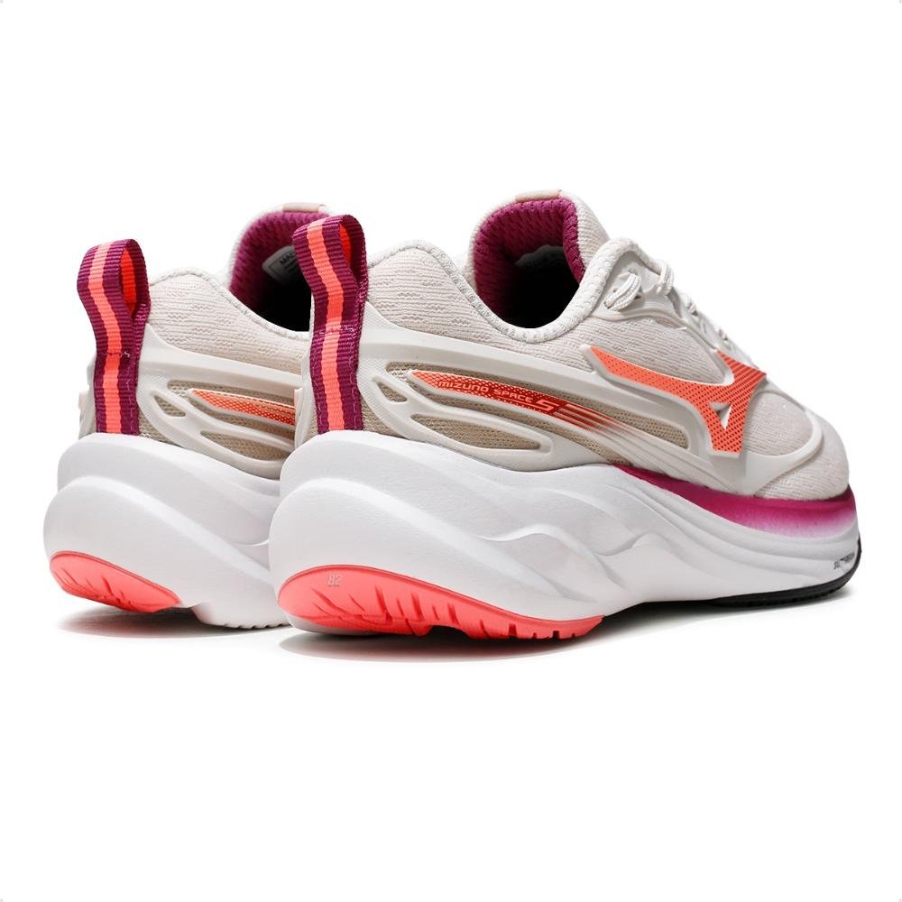 Tênis Mizuno Space 5 Junior Bege/Coral 5