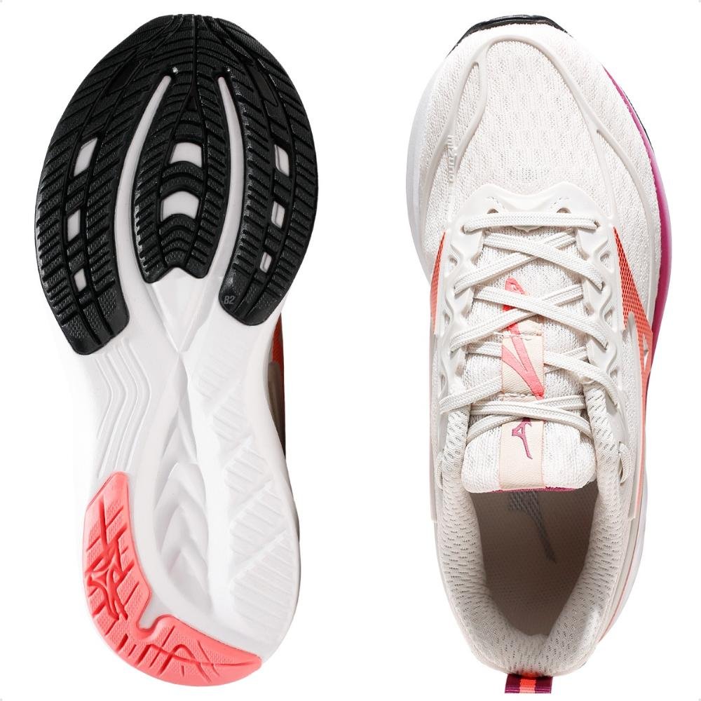 Tênis Mizuno Space 5 Junior Bege/Coral 6