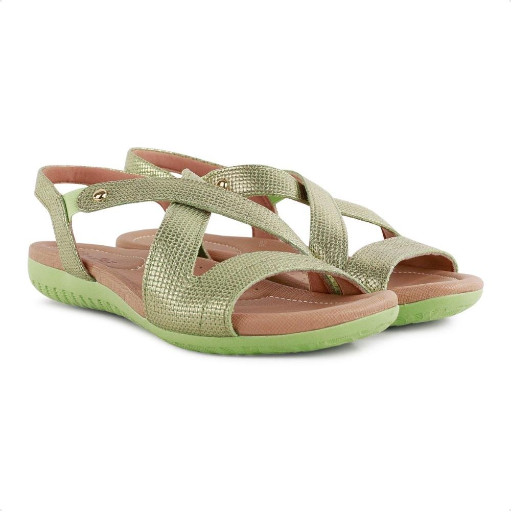 Sandália Usaflex Rasteira Verde Claro 3