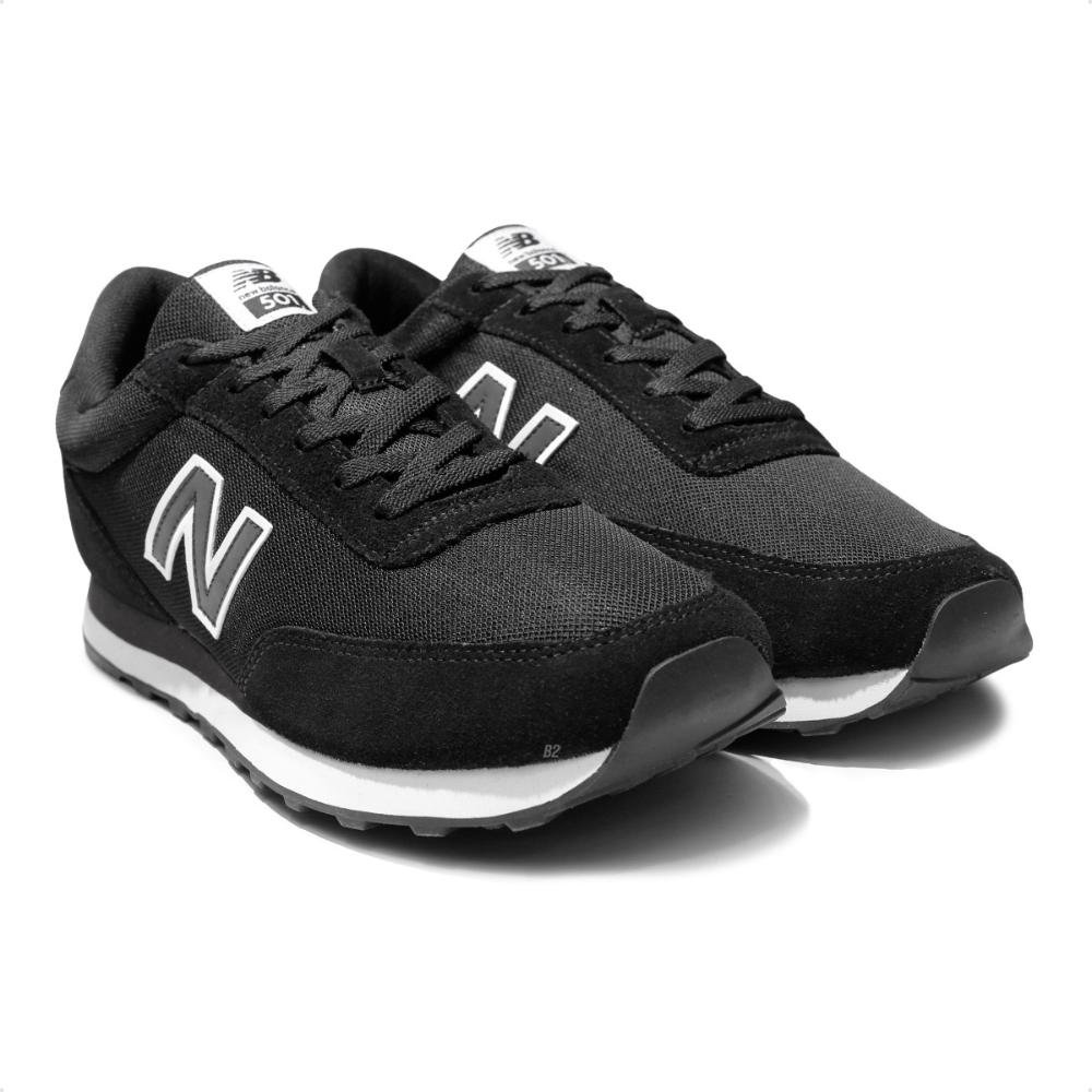 Tênis New Balance 501 Masculino Preto/Branco 3