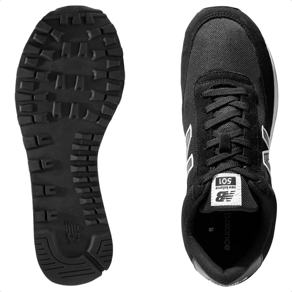 Tênis New Balance 501 Masculino Preto/Branco 6