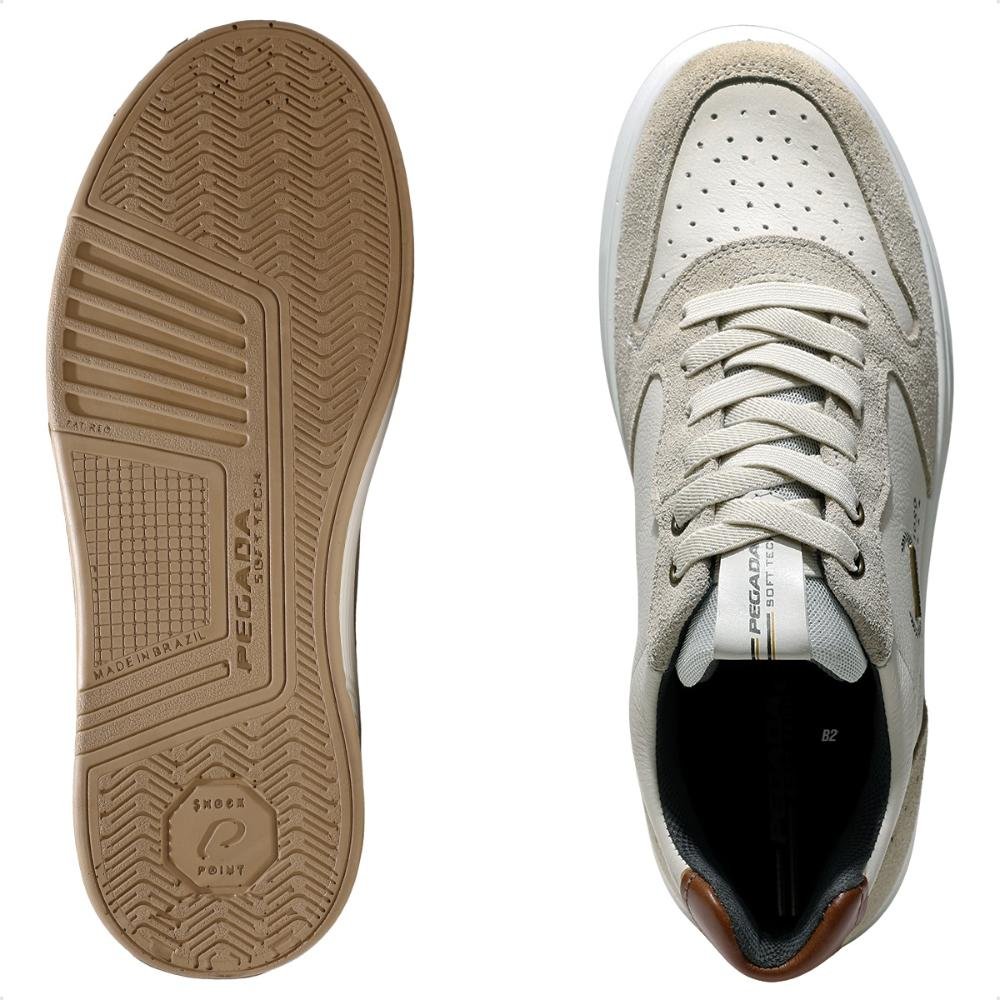 Sapatênis Pegada Trace Masculino Bege/Marrom 6