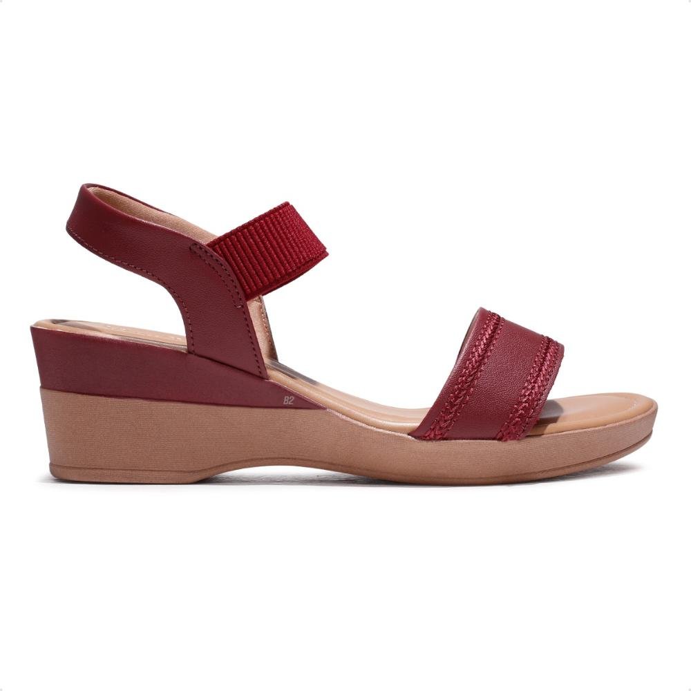 Sandália Usaflex Salto Anabela Feminina 