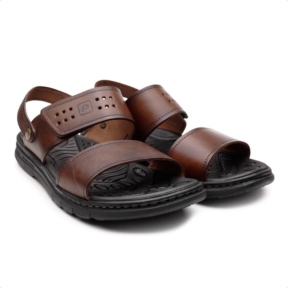 Sandália Pegada Tiras Masculina  Marrom/Preto 3