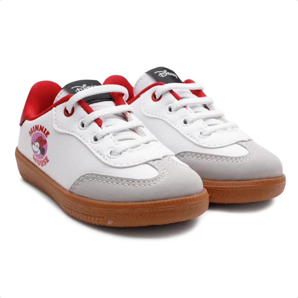 Tênis Infantil Calce Fácil  Branco/Vermelho 3