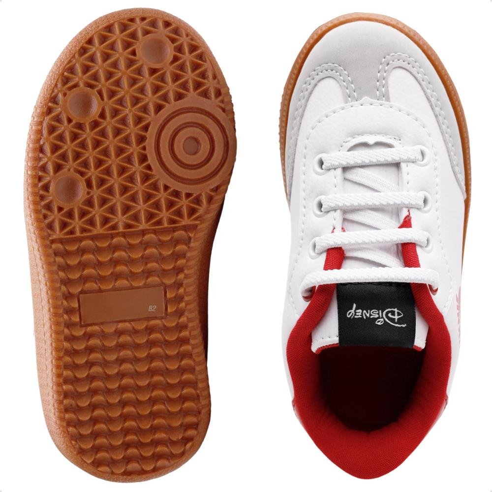 Tênis Infantil Calce Fácil  Branco/Vermelho 6