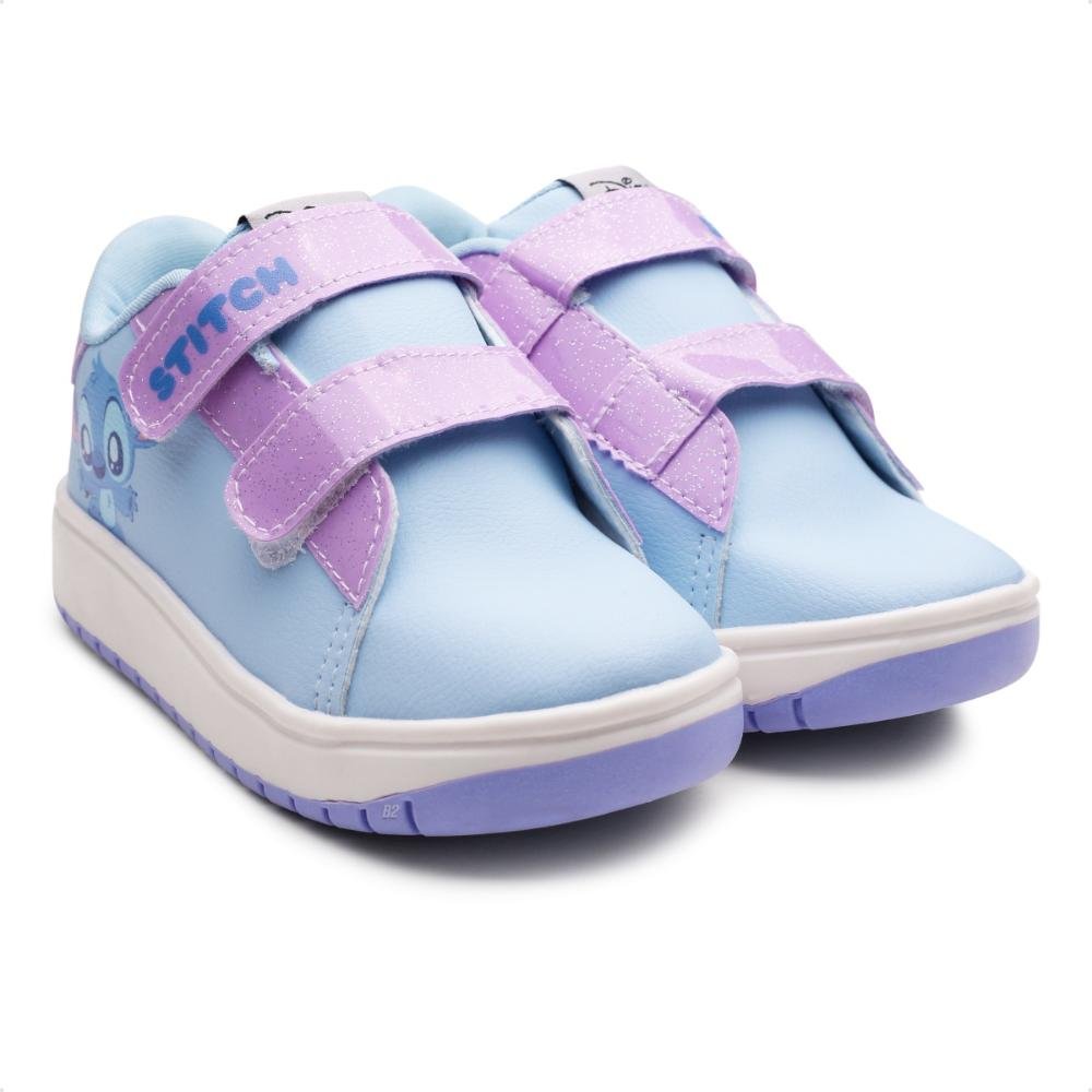 Tênis Casual Infantil Sem Cadarço  Azul/Lilás 3