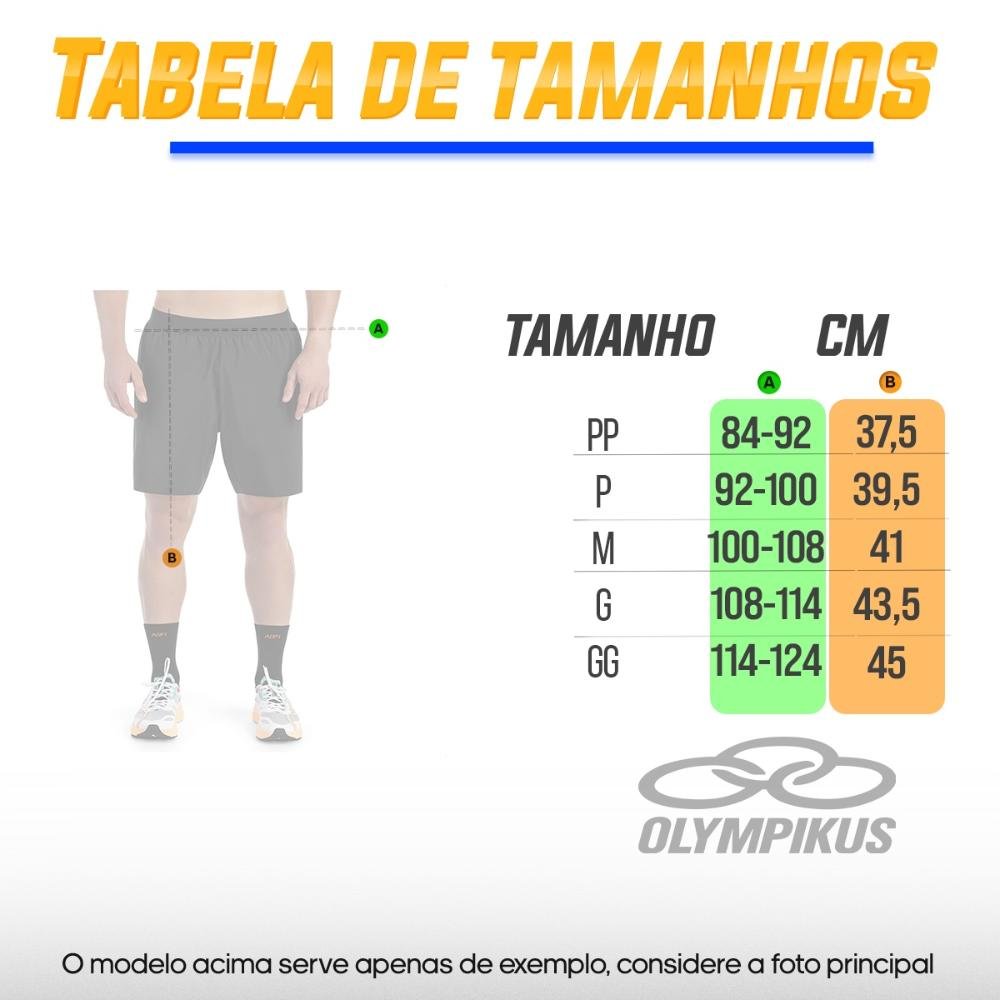 Bermuda Olympikus Corre 7 Masculina Azul Marinho 4