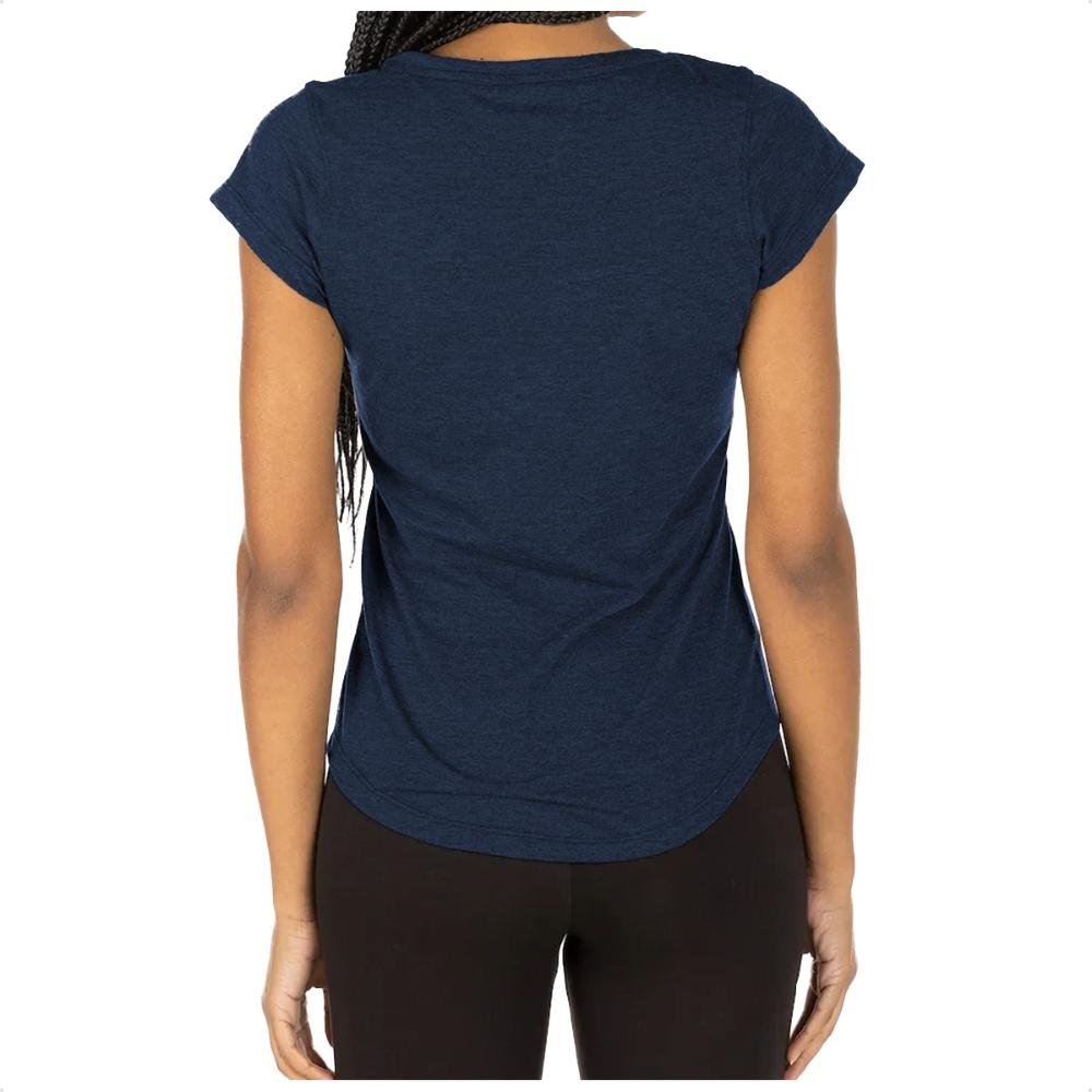 Camiseta Puma Performance Heather Cat Tee Feminina Azul Marinho/Branco 2