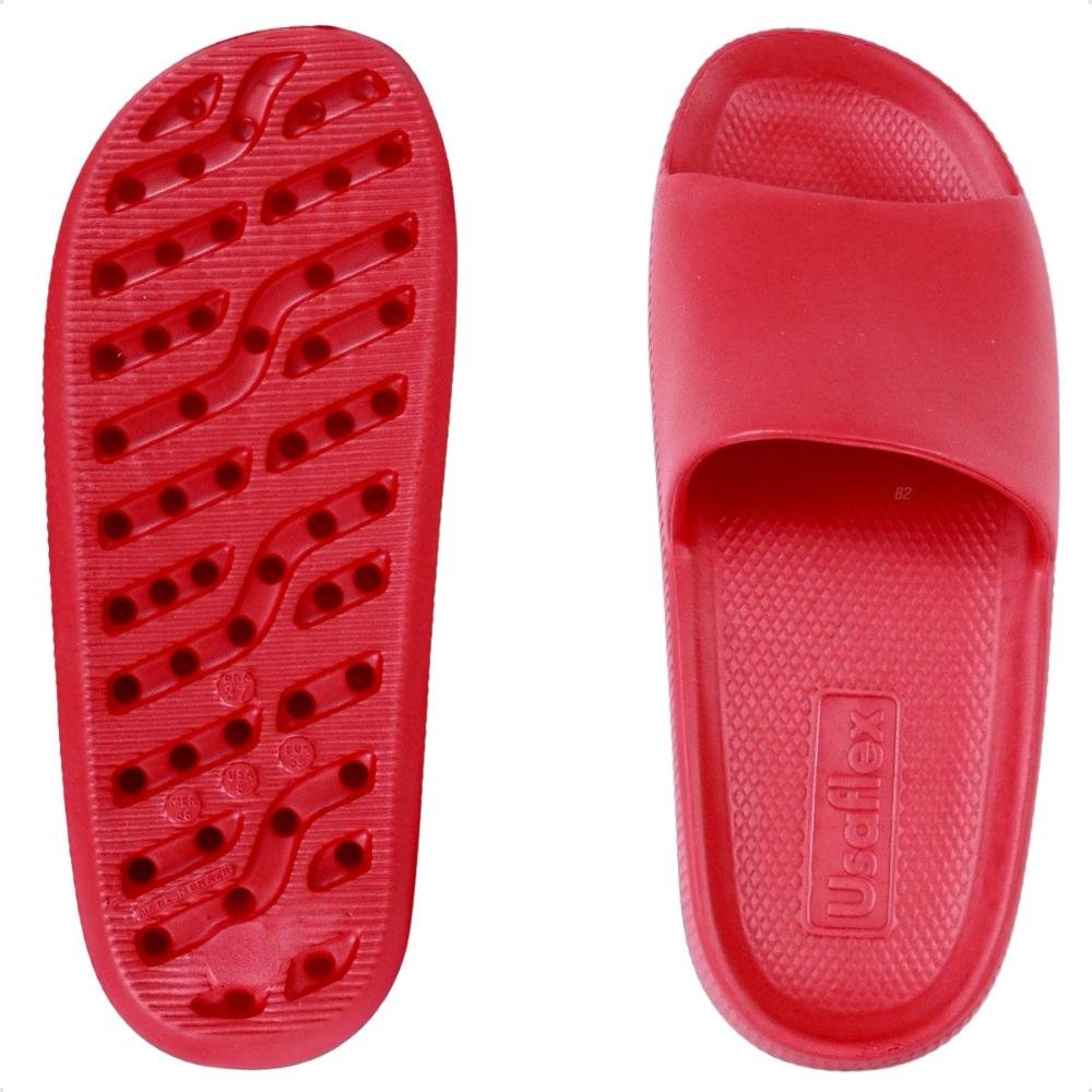 Chinelo Slide Usaflex Poofy Vermelho 7