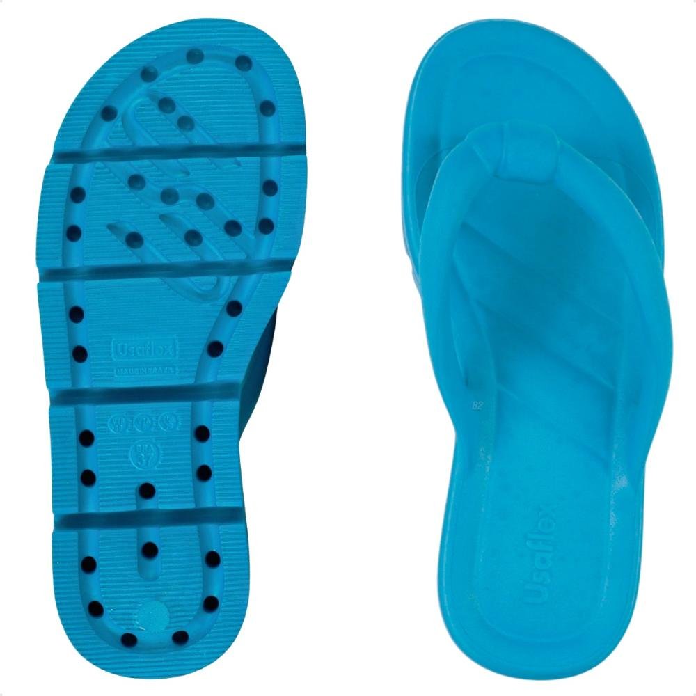 Chinelo Usaflex Poofy Plataforma Eva  Azul 7