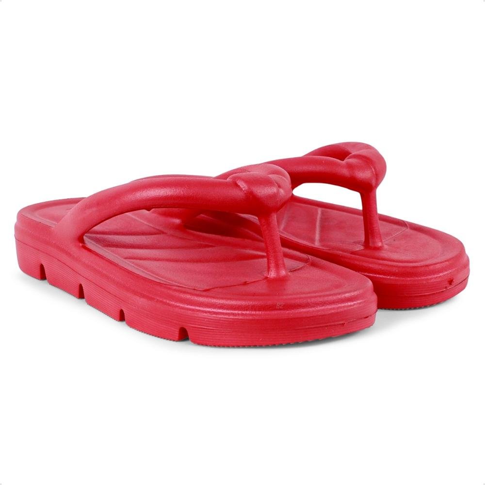 Chinelo Usaflex Poofy Plataforma Eva Vermelho 4