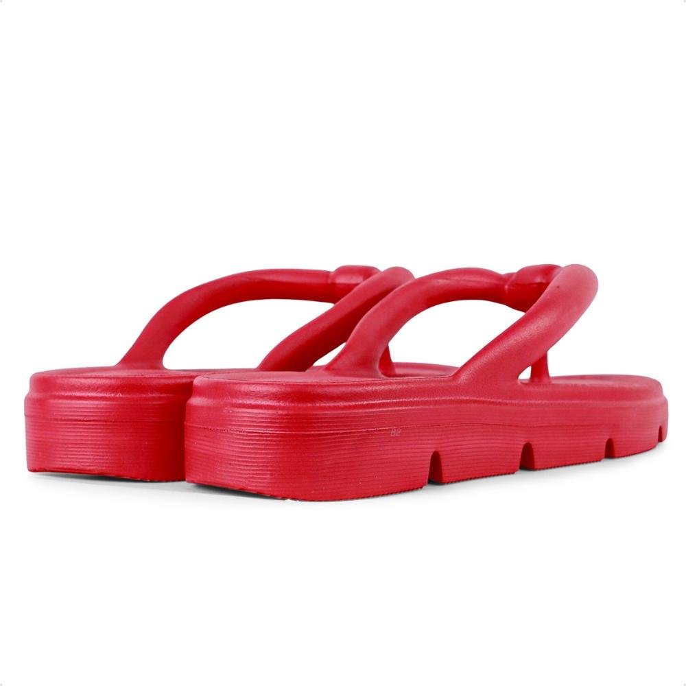 Chinelo Usaflex Poofy Plataforma Eva Vermelho 6