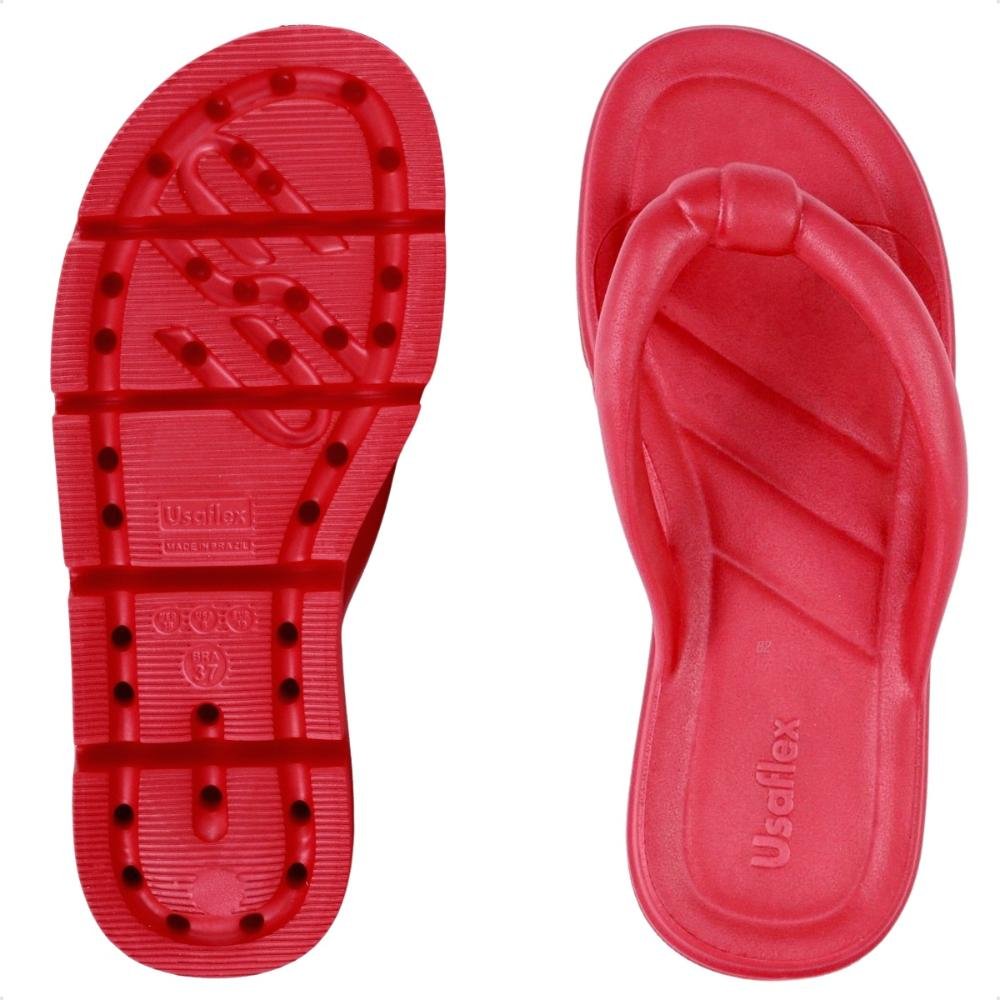 Chinelo Usaflex Poofy Plataforma Eva Vermelho 7