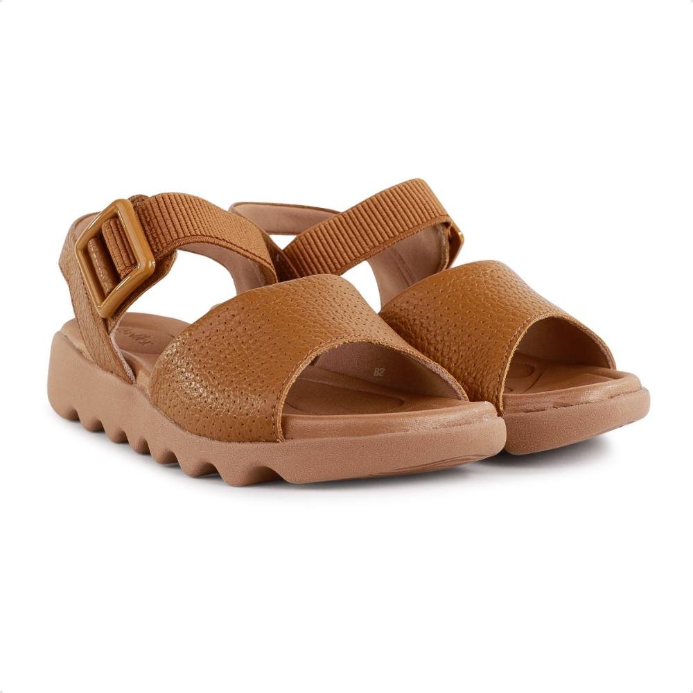 Sandália Usaflex Fivela Feminina Marrom 3