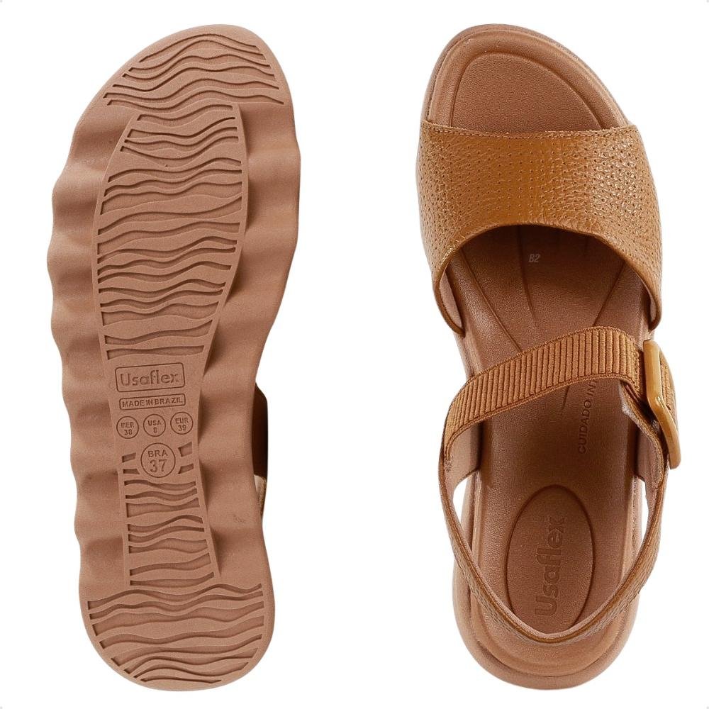 Sandália Usaflex Fivela Feminina Marrom 6