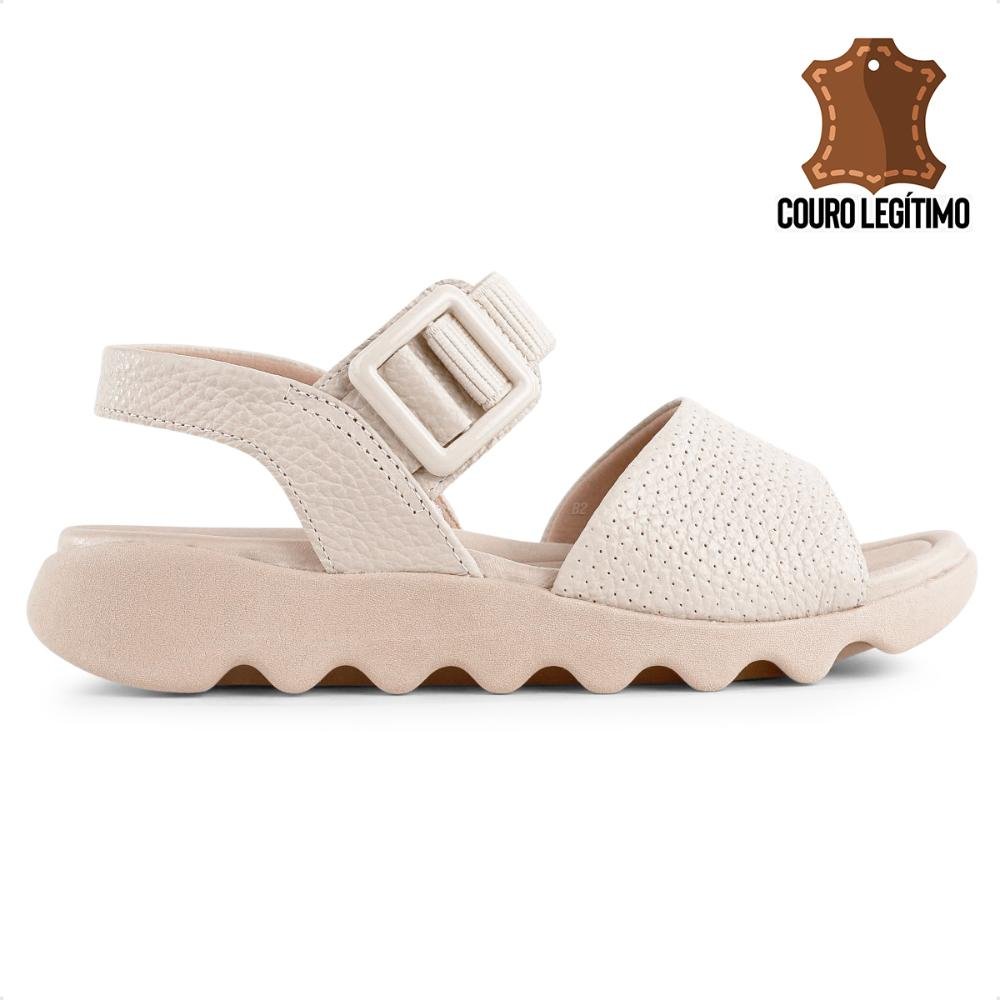 Sandália Usaflex Fivela Feminina Creme 7