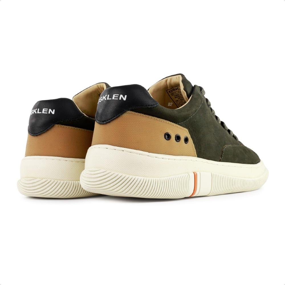Tênis Osklen Hybrid Laces Nobuck Masculino Verde/Bege 5