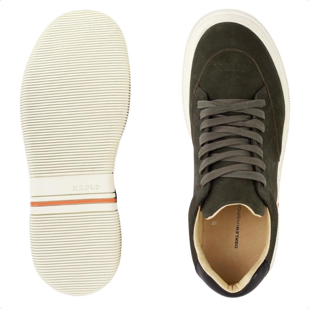Tênis Osklen Hybrid Laces Nobuck Masculino Verde/Bege 6