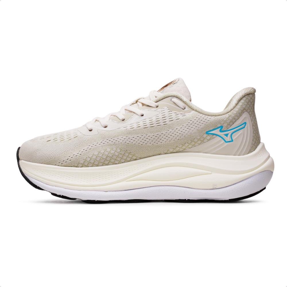 Tênis Mizuno Wave Skyway Feminino Bege/Azul 2