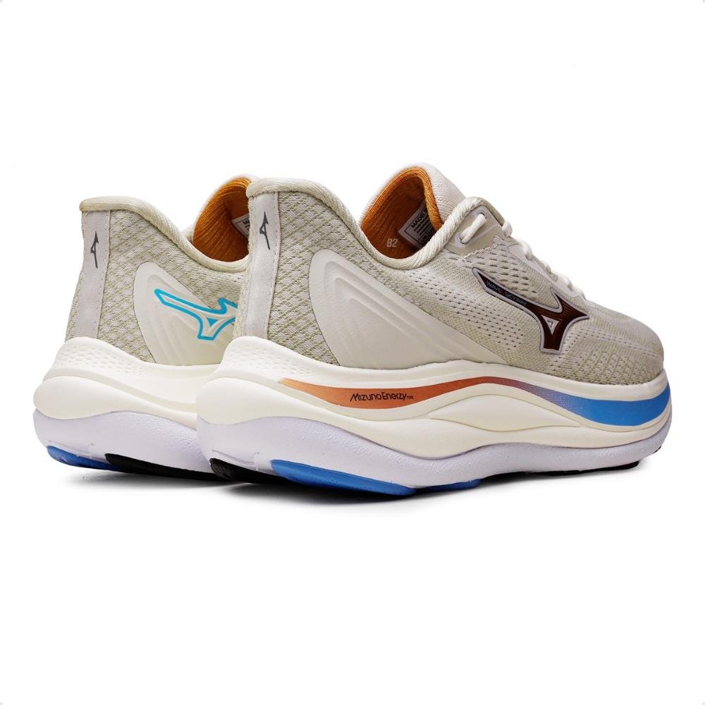 Tênis Mizuno Wave Skyway Feminino Bege/Azul 5