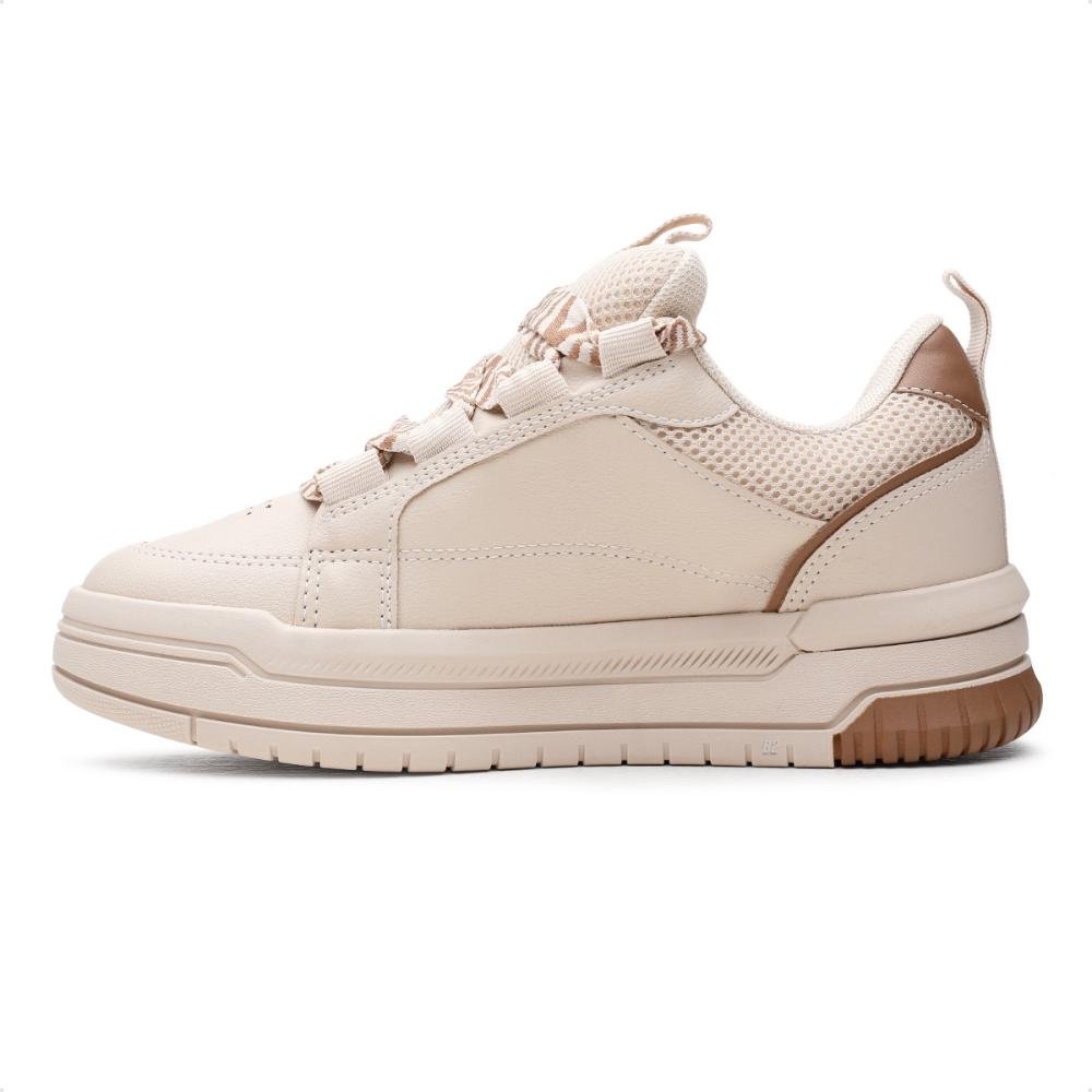 Tênis Chilli Beans Sneaker Gold Feminino Bege/Marrom 2