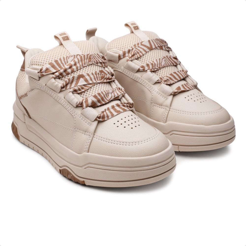 Tênis Chilli Beans Sneaker Gold Feminino Bege/Marrom 3