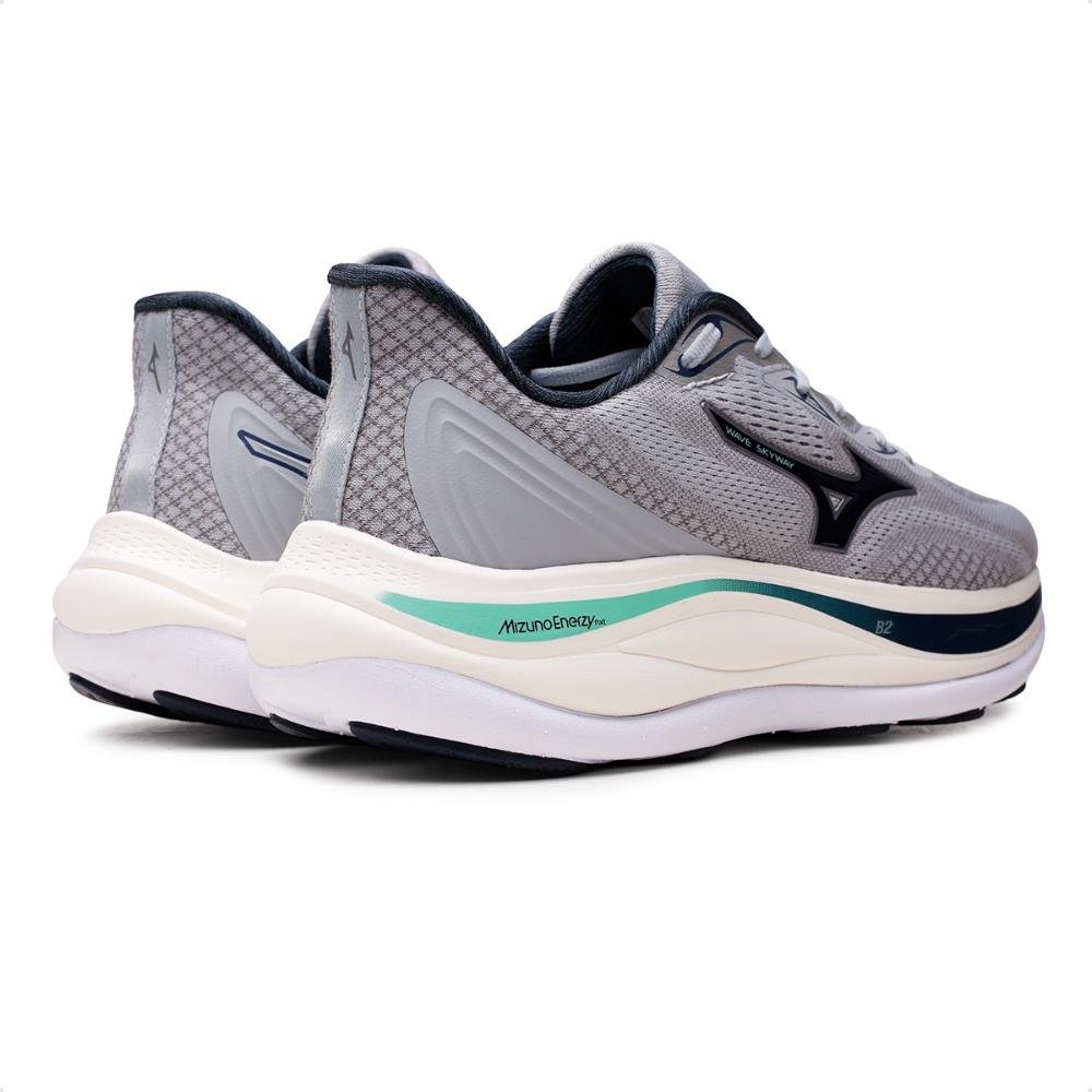 Tênis Mizuno Wave Skyway Masculino Cinza/Azul Marinho 5