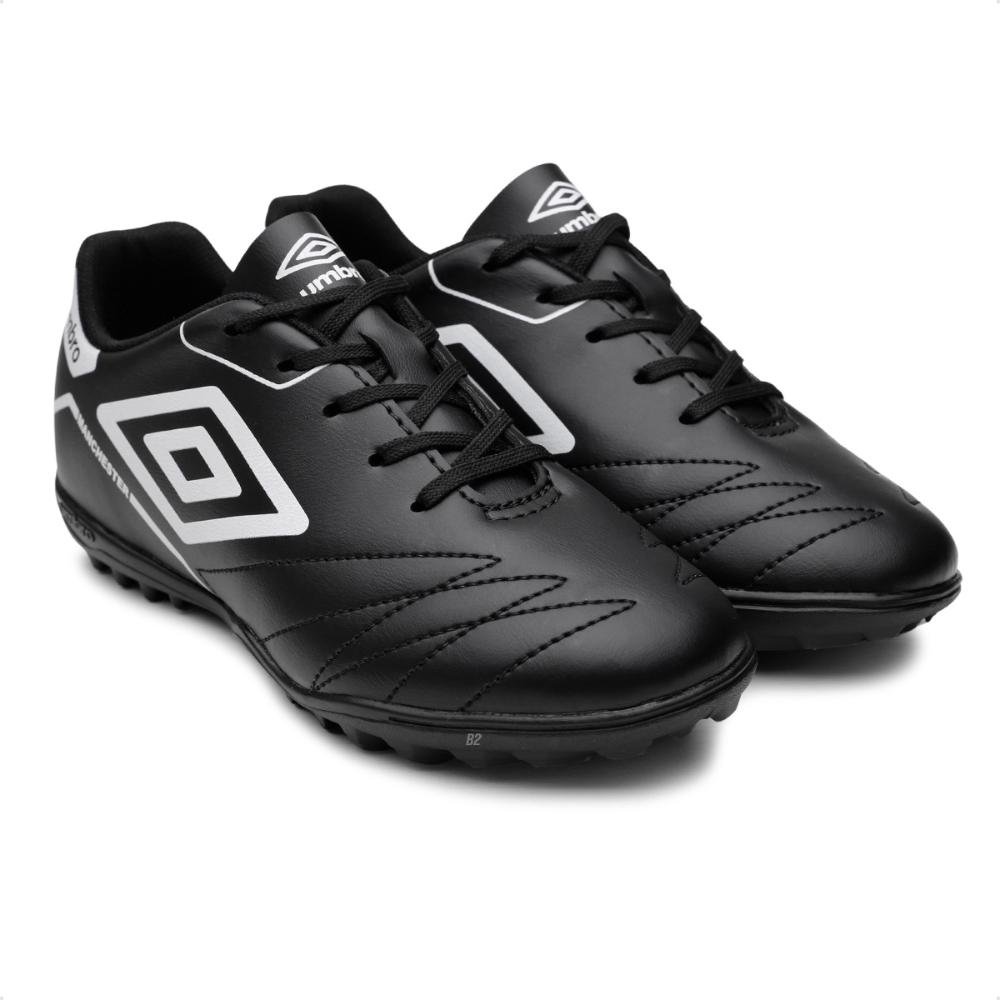Chuteira Society Umbro Manchester Jr Preto/Branco 3