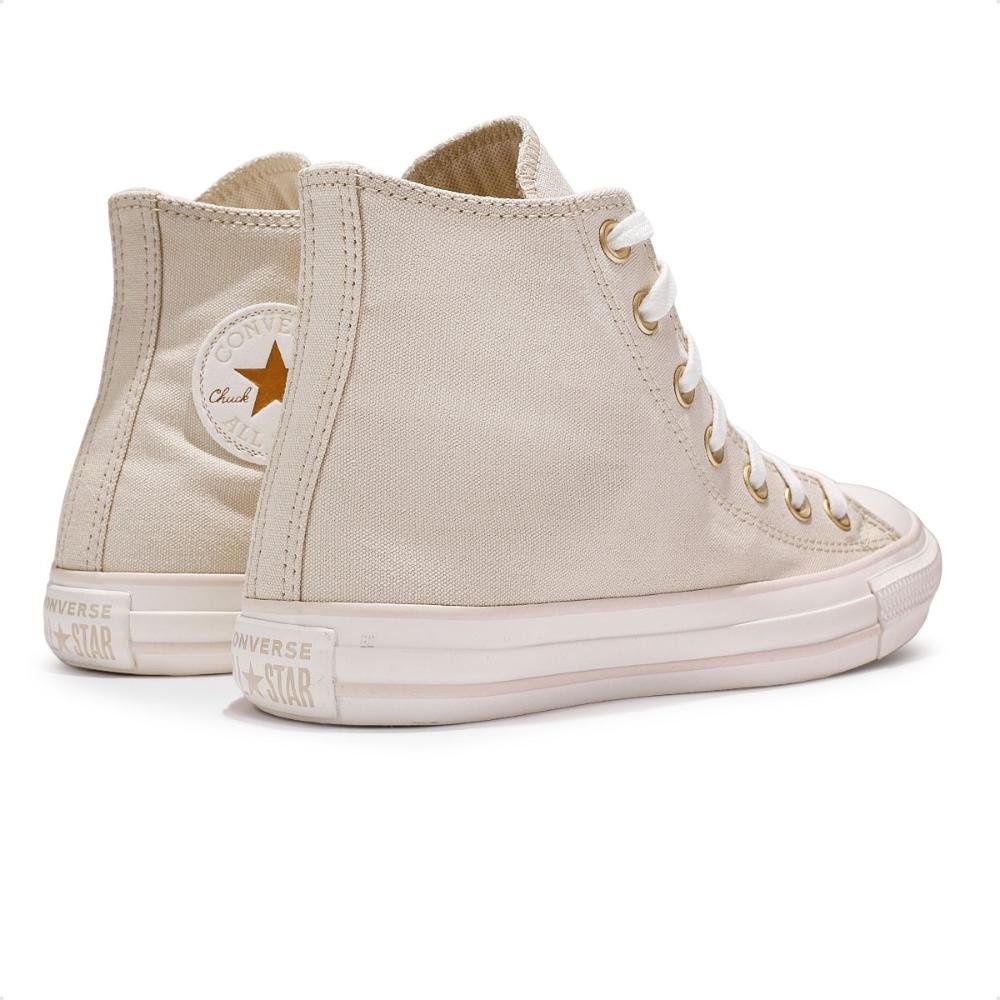 Tênis Converse Chuck Taylor All Star Summer Metals Cano Alto Bege 5