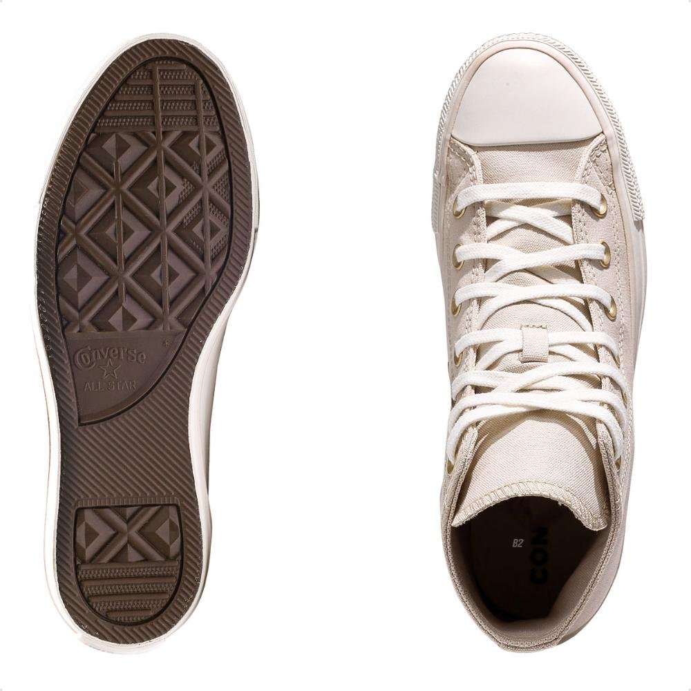 Tênis Converse Chuck Taylor All Star Summer Metals Cano Alto Bege 6