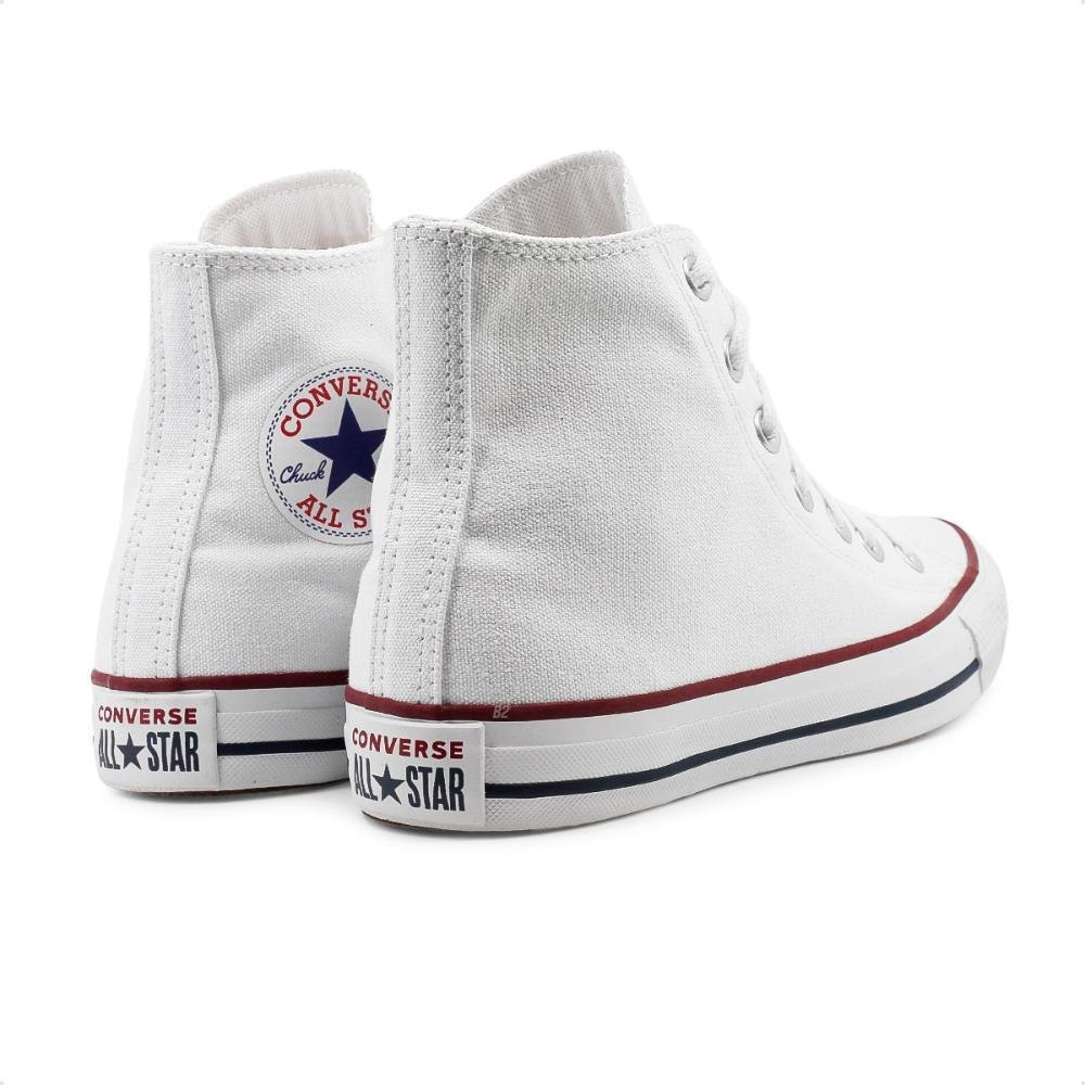 Tênis Converse Chuck Taylor All Star Cano Alto Unissex Branco/Vermelho 5