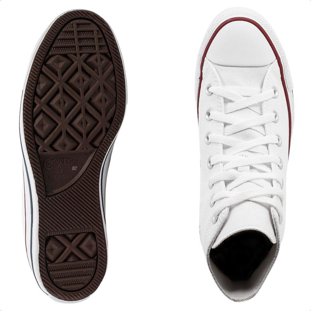 Tênis Converse Chuck Taylor All Star Cano Alto Unissex Branco/Vermelho 6