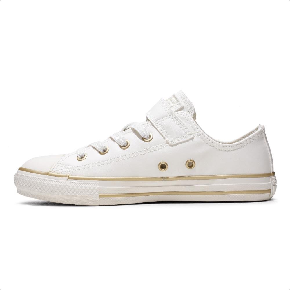Tênis Converse All Star Chuck Taylor 1v Taylored Lux Bege/Dourado 2