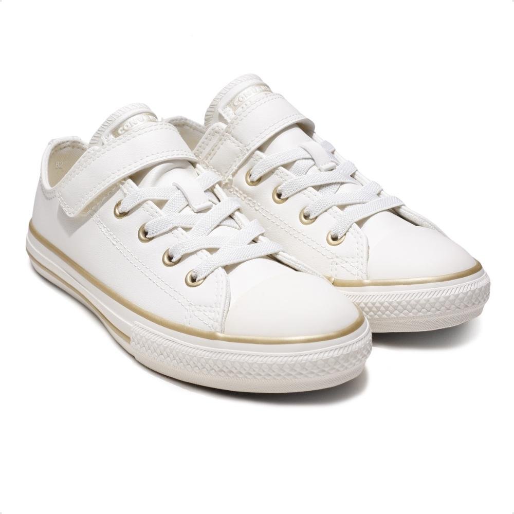 Tênis Converse All Star Chuck Taylor 1v Taylored Lux Bege/Dourado 3