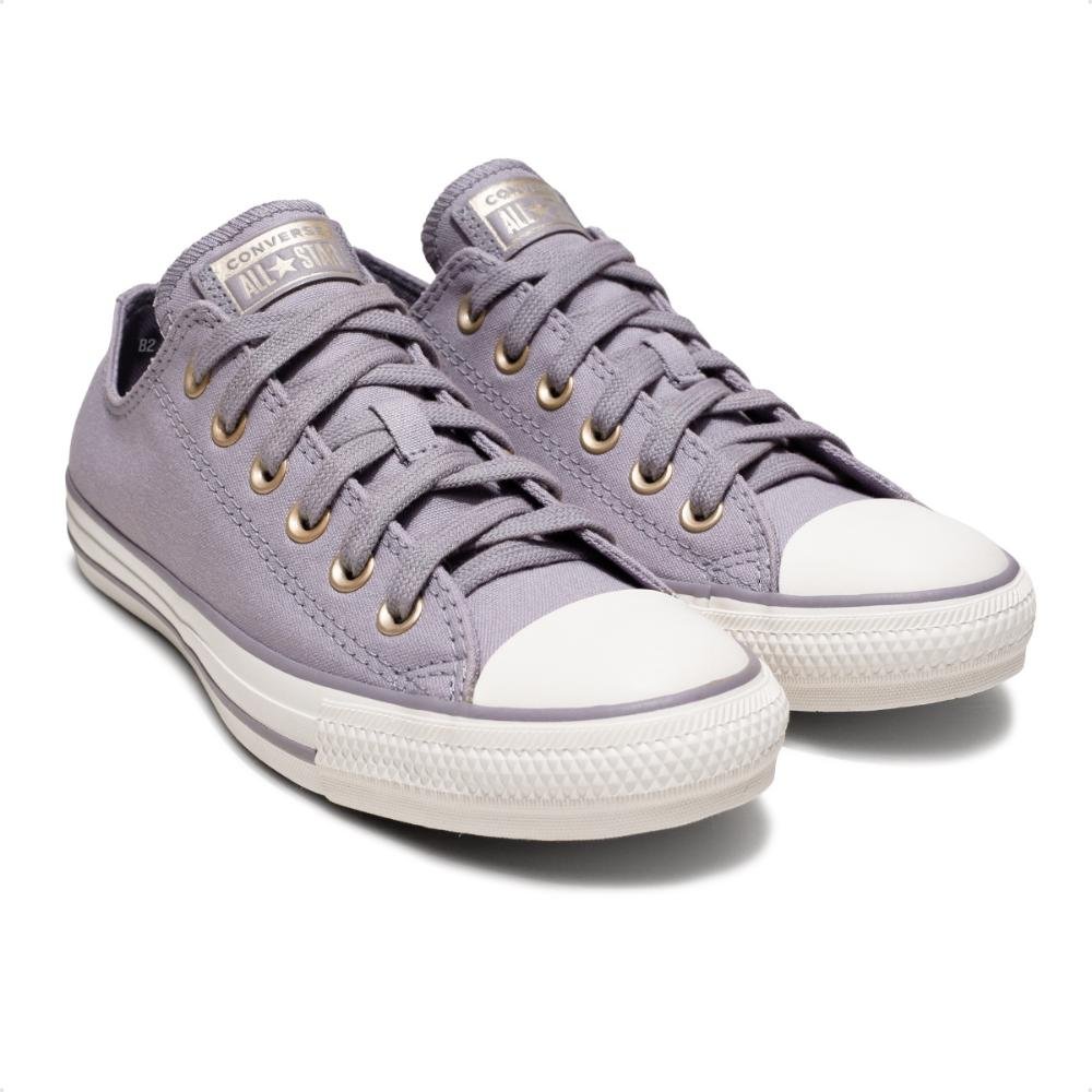 Tênis Converse Chuck Taylor All Star Taylored Lux Unissex Lilás/Dourado 3