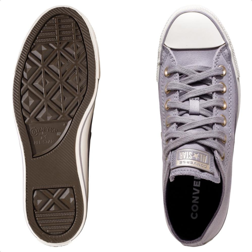 Tênis Converse Chuck Taylor All Star Taylored Lux Unissex Lilás/Dourado 6