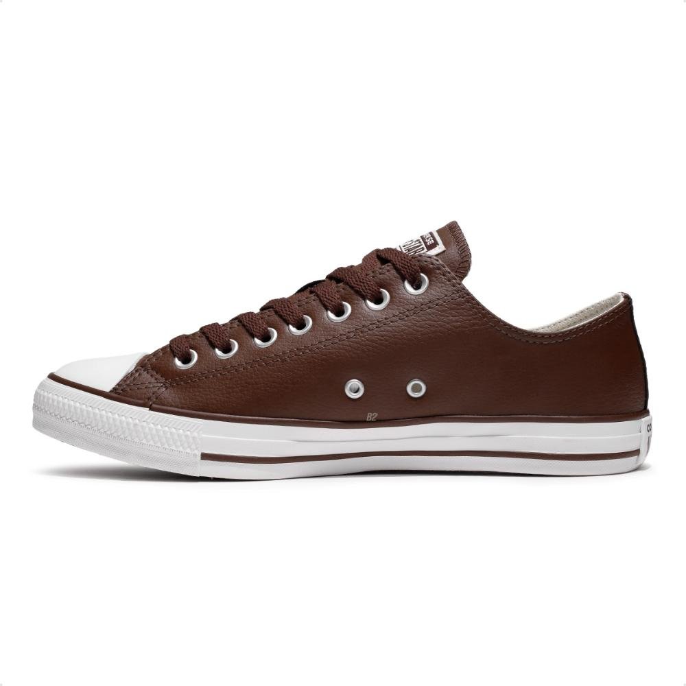 Tênis Converse All Star Chuck Taylor Cano Baixo Unissex Marrom/Branco 2